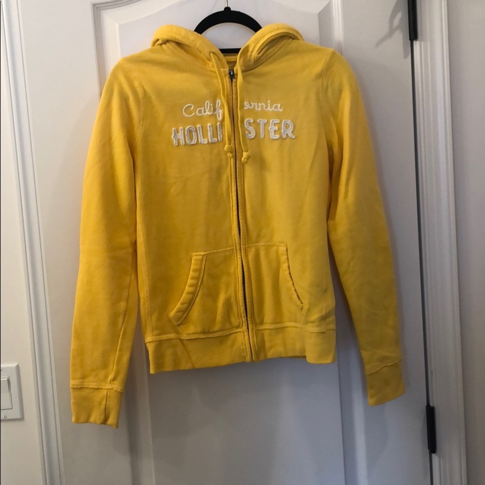Yellow Hollister Zip-Up